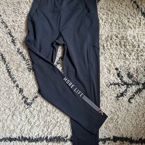 Orangetheory Black Leggings with White Accents